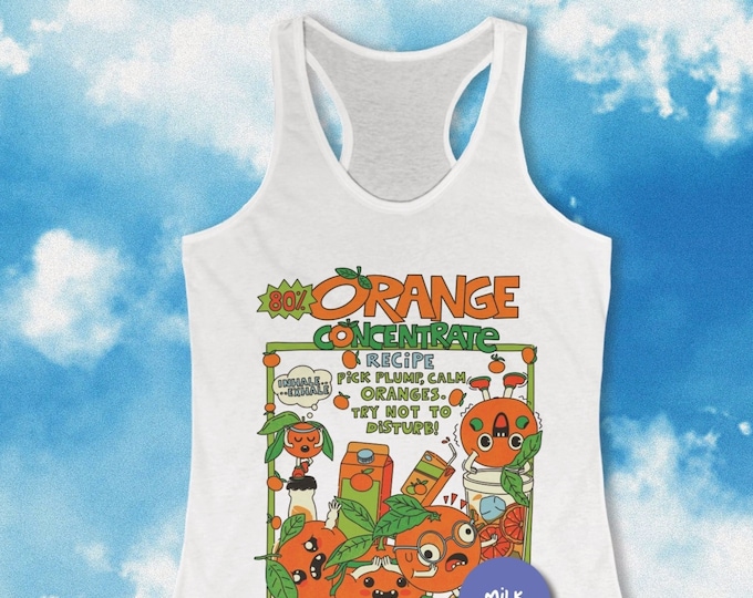 Womens Tank Top / Racerback Tank Top / Kawaii Summer Shirt / Fruit Shirt / Kawaii Clothing / Kawaii Clothes / Gift For Her / Workout Tank