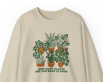 Botanical Print Sweatshirt: Plant Lover Crewneck
