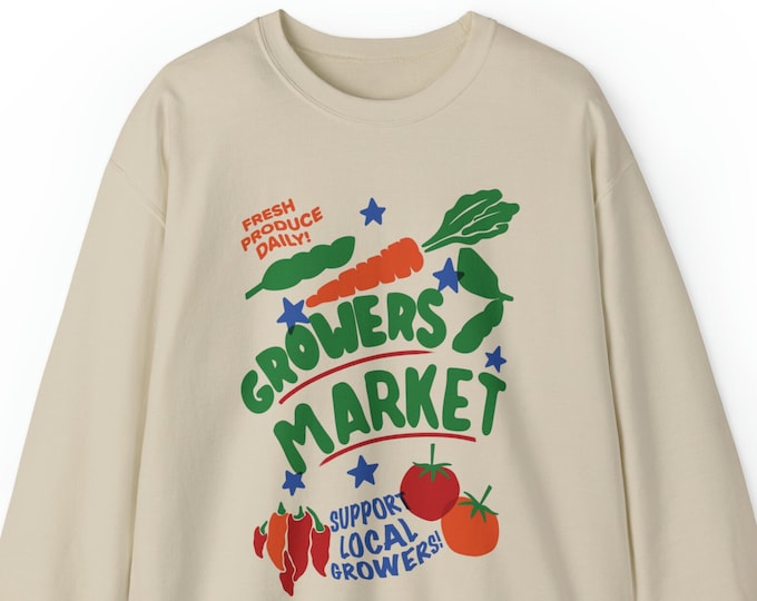 Farmers Sweatshirt / Indie Clothing / Cottagecore Sweatshirt / Aesthetic Sweatshirt / Crewneck Sweatshirt / Retro Sweater / Gifts For Farmer