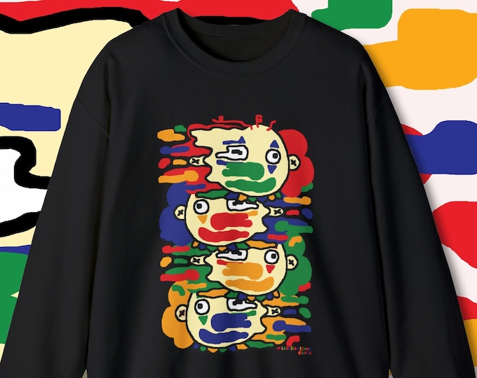 Clown Sweatshirt / Clowncore Sweatshirt / Clowncore Clothing / Clowncore Aesthetic Pullover Sweatshirt / Gift For Her / Gift For Him