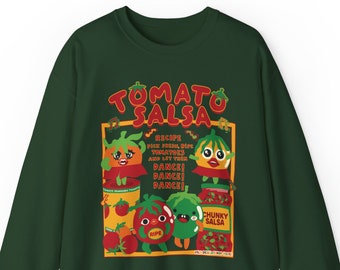 Tomato Salsa Sweatshirt / Funny Sweatshirt / Cottagecore Sweatshirt / Retro Aesthetic Tomato Sweatshirt / Farm Gardener Sweatshirt