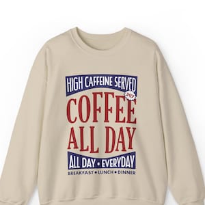 Retro Coffee Sweatshirt: Unisex Cafe Pullover