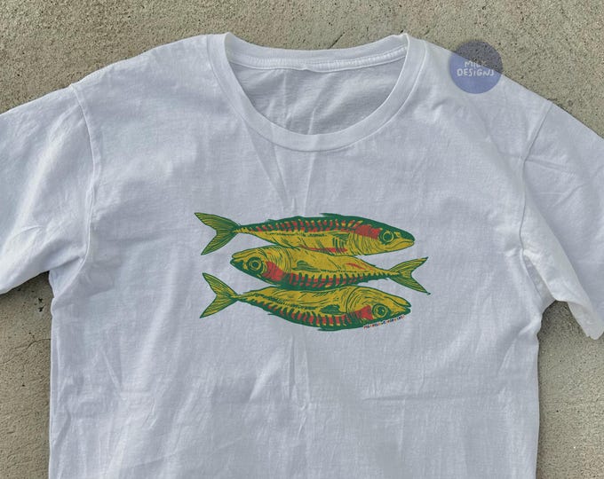 Colorful Fish T-Shirt Summer Clothing Fishing Statement Tee