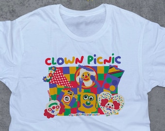 Clown Picnic Shirt / Clowncore Aesthetic / Clowncore Clothing / Kawaii Clown TShirt / Kidcore Tee / Cute Gift For Her / Cute Gift For Him