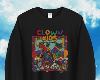 Retro Clowncore Sweatshirt / Clown Sweatshirt / Crewneck Sweatshirt / Clown Sweater / Clowncore Clothing / Gift For Her / Gift For Him