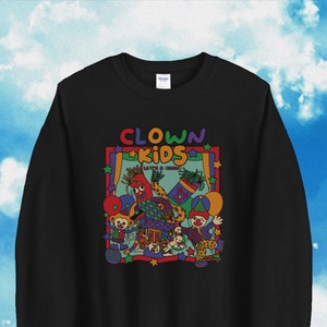 Retro Clowncore Sweatshirt / Clown Sweatshirt / Crewneck Sweatshirt / Clown Sweater / Clowncore Clothing / Gift For Her / Gift For Him