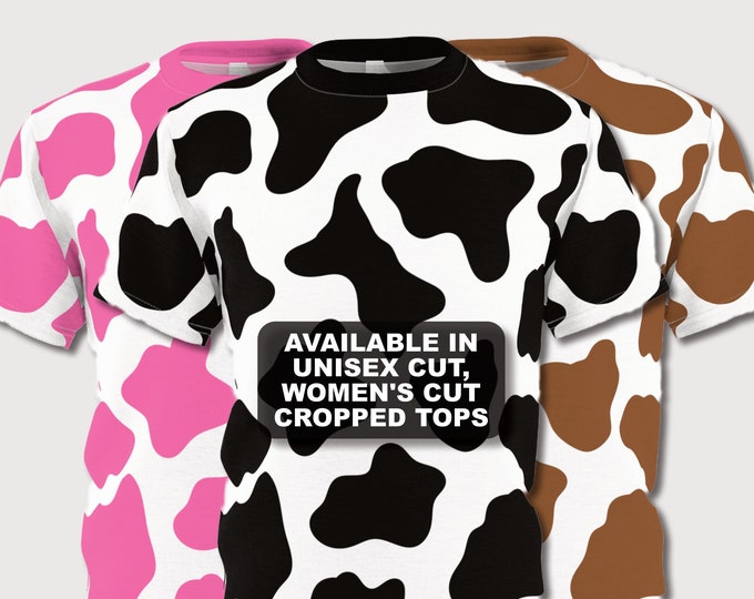 Cow Print Shirts / Cow Costume / Egirl Shirt / Egirl Clothing / Kawaii Shirt / Kawaii Clothing / Gift For Her / Gift For Him / Gamer Gifts