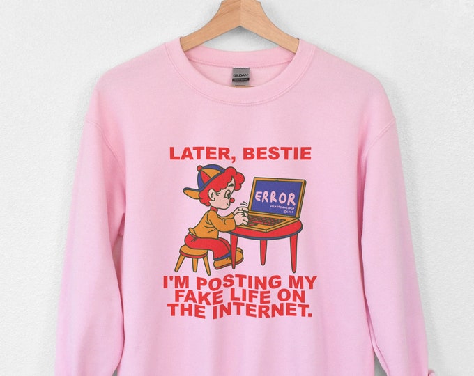 Funny Sweatshirt / Clowncore Sweatshirt / Meme Sweatshirt / Clowncore Clothing / Kidcore Clothes / Funny Gift For Her / Funny Gift For Him