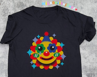 Clown Flower Tee / Clowncore Aesthetic Shirt / Clowncore Clothing / Cute Flower Clown TShirt / Cute Gift For Her / Cute Gift For Him