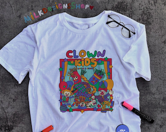 Retro Clowncore Clothing / Circus Clown Shirt / Clowncore Shirt / Kidcore Clothing / Kidcore Shirt / Aesthetic Gift For Her / Gift For Him