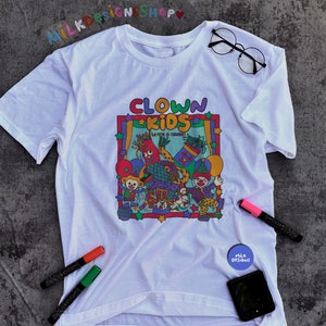 Retro Clowncore Clothing / Circus Clown Shirt / Clowncore Shirt / Kidcore Clothing / Kidcore Shirt / Aesthetic Gift For Her / Gift For Him