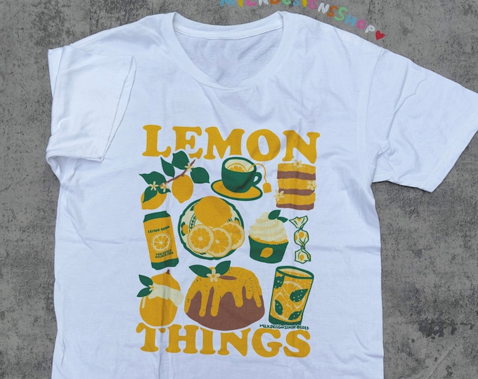 Lemon Things Shirt / Kawaii Summer Shirt / Trendy Summer Aesthetic TShirt / Cute Lemon Tee / Summer TShirt / Gift For Her / Gift For Him
