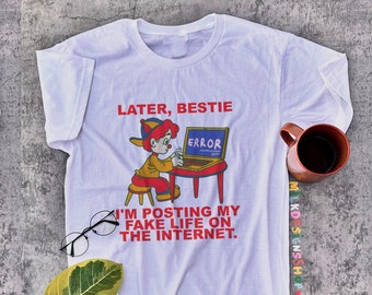 Internet Life Tee / Funny Meme Shirt / Funny Tshirt / Clowncore Shirt / Clowncore Clothing / Kidcore Clothes / Gift For Her / Gift For Him