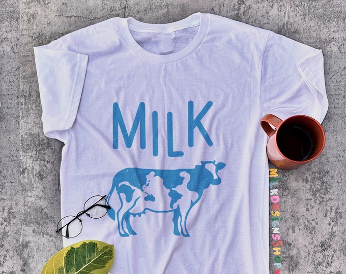 Pastel Kawaii Clothing / Kawaii T Shirt / Kawaii Fashion / Kidcore Clothing / Kidcore Shirt / Cow Printed Tee / Gift For Her / Gift For Him