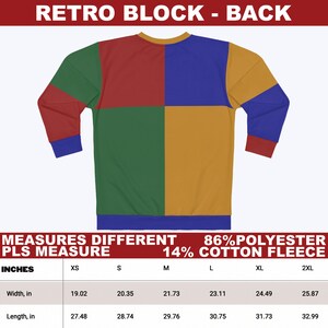 Color Block Retro Sweatshirt / Kidcore Clothing / Clowncore Aesthetic Outfit / 90s Sweatshirt / Gift For Her / Gift For Him / Y2K Aesthetic Sweatshirt / Kidcore Sweatshirt / Clowncore Sweatshirt / Kidcore Outfit / Clowncore Outfit / Y2k Sweatshirt