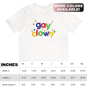 Gay Clown Shirt / Clowncore Aesthetic / Clowncore Shirt / Clowncore Clothing / Gay Gifts / Lesbian Shirt / Queer Shirts / Aesthetic Shirt / Aesthetic Clothing / Gifts For Gay / Gay Shirt / Gift For Lesbians / Queer Gifts / Clown TShirt / Clown Tees