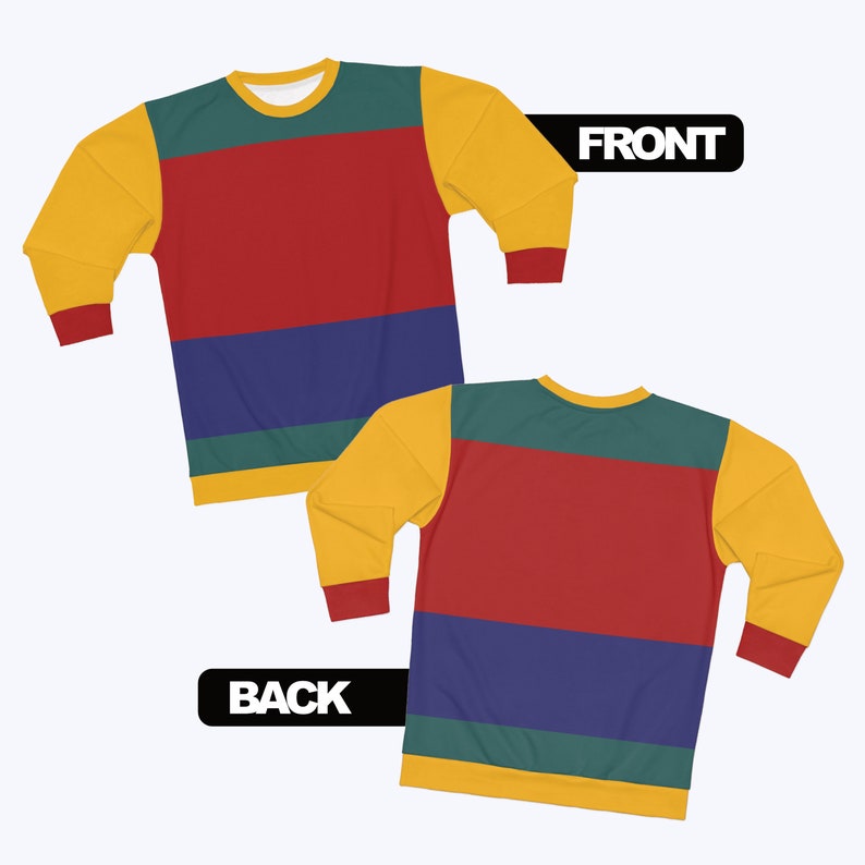 Color Block Retro Sweatshirt / Kidcore Clothing / Clowncore Aesthetic Outfit / 90s Sweatshirt / Gift For Her / Gift For Him / Y2K Aesthetic Sweatshirt / Kidcore Sweatshirt / Clowncore Sweatshirt / Kidcore Outfit / Clowncore Outfit / Y2k Sweatshirt