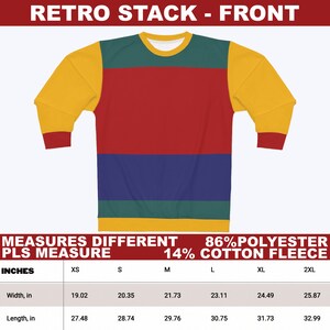 Color Block Retro Sweatshirt / Kidcore Clothing / Clowncore Aesthetic Outfit / 90s Sweatshirt / Gift For Her / Gift For Him / Y2K Aesthetic Sweatshirt / Kidcore Sweatshirt / Clowncore Sweatshirt / Kidcore Outfit / Clowncore Outfit / Y2k Sweatshirt