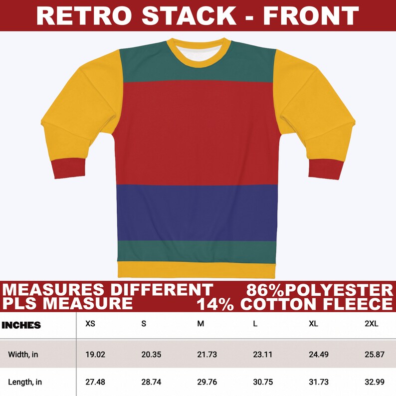 Color Block Retro Sweatshirt / Kidcore Clothing / Clowncore Aesthetic Outfit / 90s Sweatshirt / Gift For Her / Gift For Him / Y2K Aesthetic Sweatshirt / Kidcore Sweatshirt / Clowncore Sweatshirt / Kidcore Outfit / Clowncore Outfit / Y2k Sweatshirt
