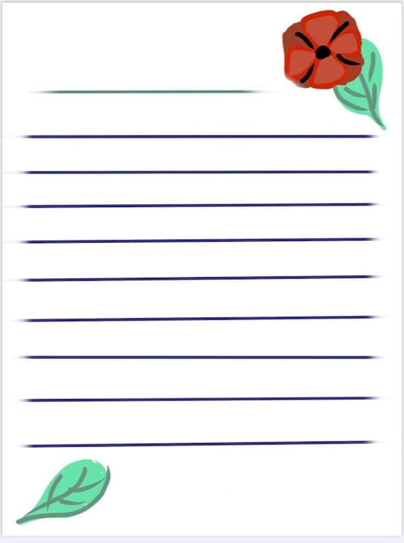 printable lined paper design digital download etsy