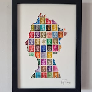 Königin Elizabeth II Stempel Art