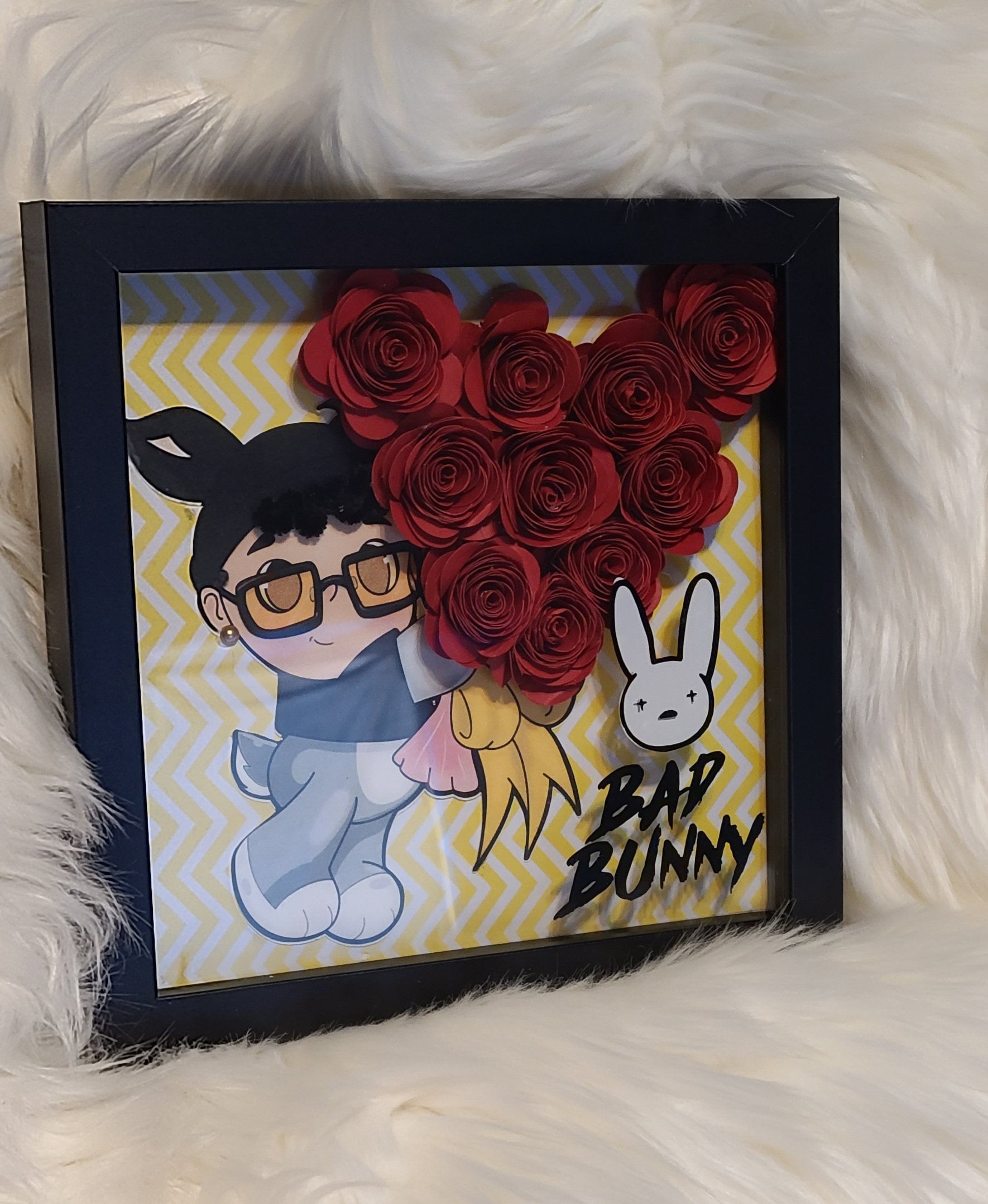 Bad Bunny Shadow Box - Etsy