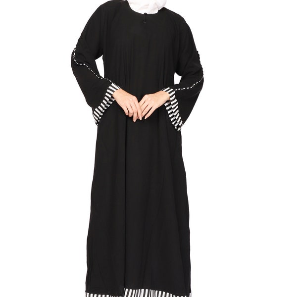 Creep Chiffon Fabric|Dubai Abaya|Burkha Islami|Arabic|Moroccan|Farasha Jilbab|Party dress with Hijab Fancy Looks Pink Color for Girls, Women