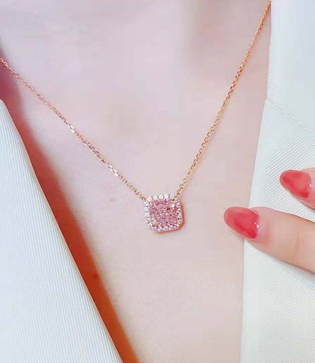 Pink Diamond Necklace