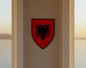  First Albanian Flag Albania Kuq e Zi Kosova Albania