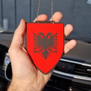 Albania 3D Car Hanging Ornament Rear view mirror