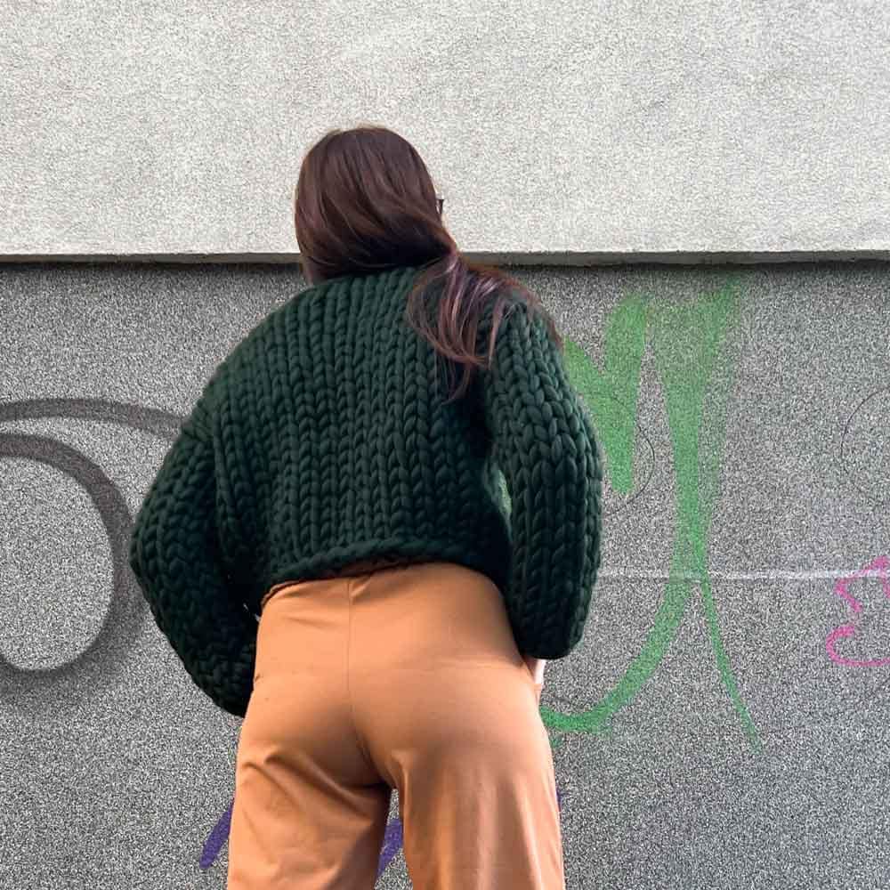 Moscow Chunky Knit Oversized Sweater Teal