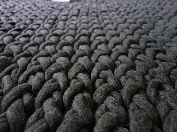 Chunky Wool Rug Scandinavian Style Contemporary Design Chunky Wool Rug Scandinavian Style Contemporary Design