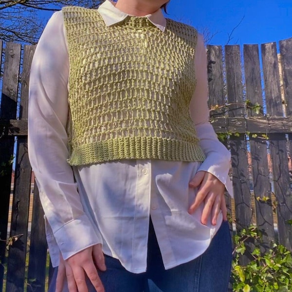 MODÈLE AU CROCHET : Le gilet Hot Mesh