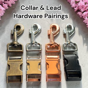 HARRIS TWEED Dog Collar Optional Bow Lead Sugared Lilac Metal Plastic Buckle Puppy Country Tweed image 9