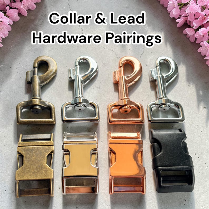 HARRIS TWEED Dog Collar Optional Bow Lead Sugared Lilac Metal Plastic Buckle Puppy Country Tweed image 9