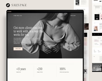 Showit Sales Page Template: Online Course Website Design