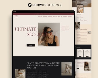 Showit Sales Page Template: Online Course, Programs, Service Package