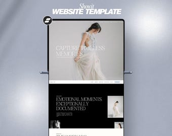 Watercolor Showit Website Template: Photography Portfolio Design, for Wedding photographers