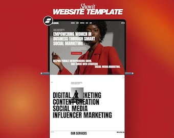 Bold Showit Website Template: Marketing Agency, PR Agency, Creatives
