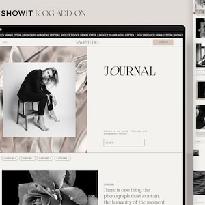 Minimalist Showit Blog Template: WordPress Integrated Website Design