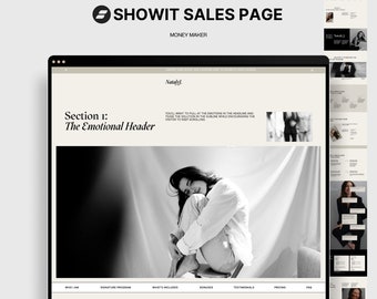 Showit Sales Page Template: Course & Service Page Design