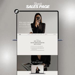 Showit Sales Page Template for coaches and marketing agency