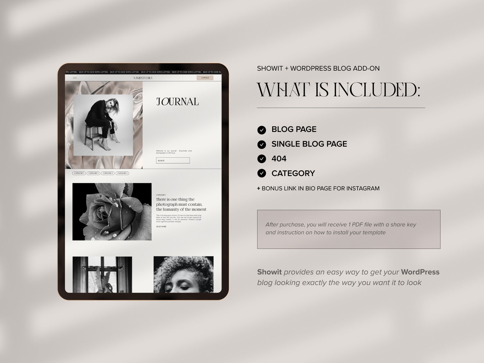Showit Blog Template Blog Website Design Showit Website Etsy
