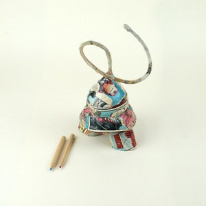 TW!5T. Small paper mache monster sculpture
