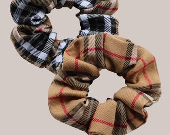 Chouchou tartan beige