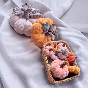 Pumpkin Quartet Crochet Pattern Bundle, 4 Sizes - 4 Patterns, Amigurumi PDF & Video (Any language available)
