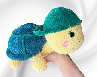 Funny sea TURTLE in cap / Crochet turtle PATTERN PDF (English terms) / Amigurumi turtle / Crochet patterns / Amigurumi patterns