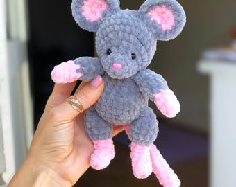 Crochet pattern MOUSE 7" / Crochet little mouse PATTERN PDF (English terms) / Amigurumi mouse / Plushie mouse / Amigurumi crochet patterns