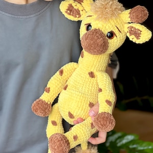 GIRAFE 16,5 po./42 cm de grande / Girafe au crochet MOTIF PDF / Girafe amigurumi / Modèles amigurumi anglais français + toutes les langues sur demande