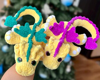 かぎ針編みのドラゴンの編み図（42cm / 17インチ） / 妖精のドラゴン